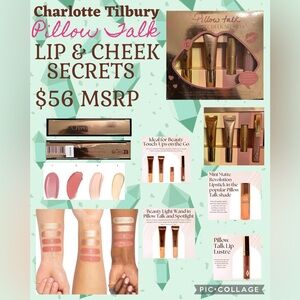 Charlotte Tilbury Pillow Talk Lip & Cheek Secrets Set NIB details in descrip